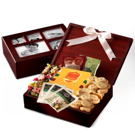Photo Gift Box with Lid, Gifts Gourmet Food - Teas, Cocoas, Cookies, Snacks & Sweets Care Package for Women, Men, Holiday, Families, Memory Box for Thinking of You, Get Well, Anniversary, Thank You