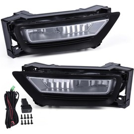 DOTCOM Fog Light Lamps Assembly,Compatible with Honda Accord Sedan 2013-2015,Bumper Fog Driving Lights Clear Lens Driver & Passenger Pair
