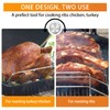 BBQ Rib Racks for Outdoor Grilling and Smoking, Stainless Steel