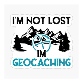 I'm Not Lost I'm Geocaching 6-Inch Vinyl Decal Sticker for Laptops, Water Bottles, Cars, Notebooks, and More – Durable, Waterproof, Weather-Resistant, Easy to Apply, and Long-Lasting