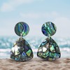 AeraVida Mosaic Triangle Abalone Shell Drop Earrings for Women