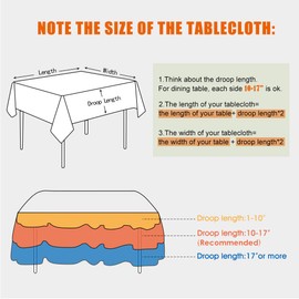 WAITER TREE Tablecloth Linen High-Quality Tablecloth Washable Tablecloth Easy Care Tablecloth Linen Look Waterproof Tablecloth Lotus Effect