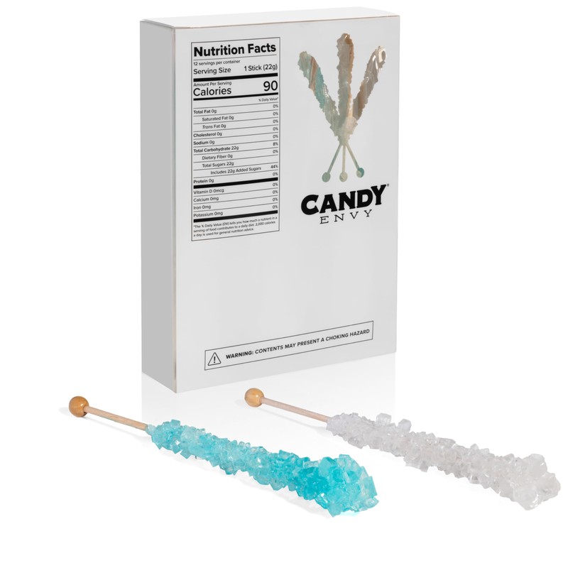 Candy Envy - Light Blue and White Rock Candy Sugar