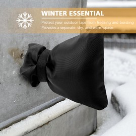 BEEWAY Outside Tap Cover for Winter, 2 Pack Outdoor Insulated Protector Jacket from Faucet Frost Freezing Bursting - Waterproof, Thickened, Large 22 x 18cm