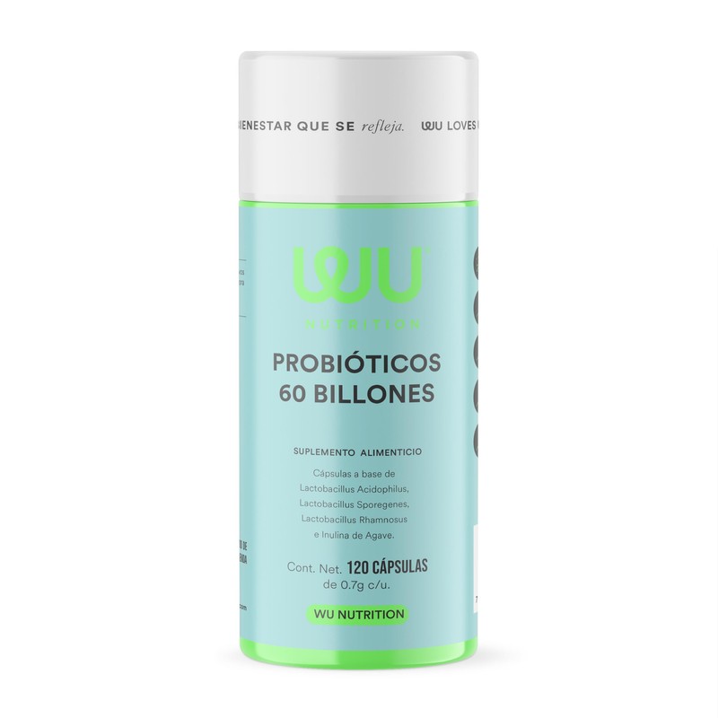 WU Nutrition PROBIÓTICOS 60 Billones Simbióticos con Prebióticos e Inulina