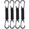 BRAVESHINE Braided Paracord Cord with Carabiner on Both Ends Carabiner