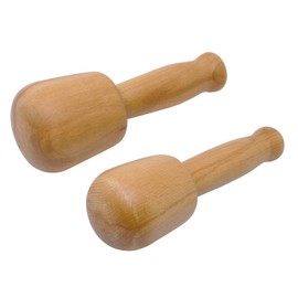 Set of 2 Large Wooden Dapping Punches Jewelry Making Non-Marring Metal Forming Shaping Tools