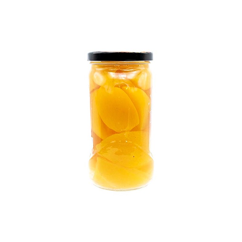 MW Polar Peach Slices in Cinnamon Infused Syrup, glass jar