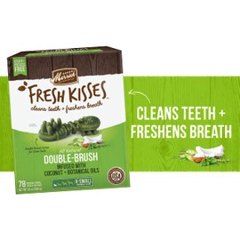 Merrick Fresh Kisses Coconut + Botanical Oils Dental Dog Treats For Toy Breeds - 78 ct. Box