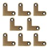 Tiazza 8Pcs Antique L Shape Brass Flat Corner Bracket Joint