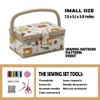 D&D Sewing Basket with Sewing Kit Accessories, Small Sewing Box