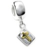 Queenberry Sterling Silver Holy Bible with Cross European Dangle Bead