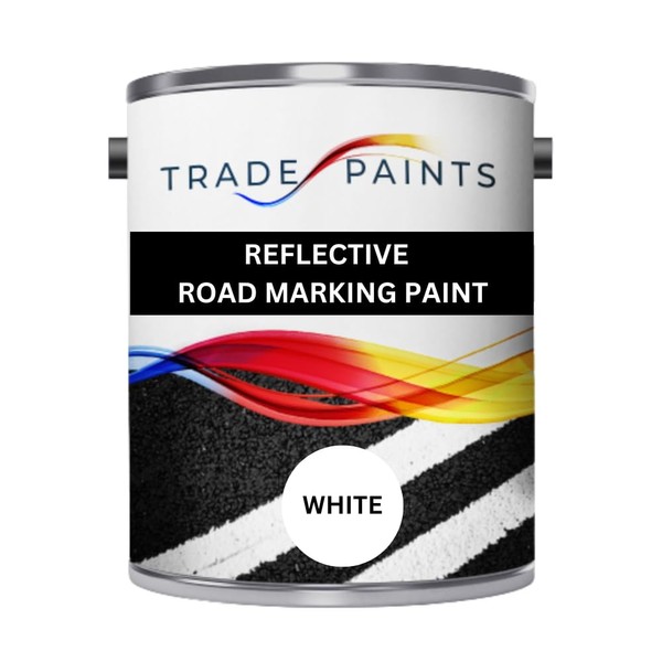 Reflective Road Line Car Park Marking Paint (2.5 Litre, White)