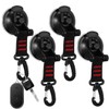PRETYZOOM 4pcs Heavy Duty Suction Cup with Security Hooks, Camping