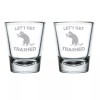 MIP Set of 2 Shot Glasses Glass Let's Get Trashed