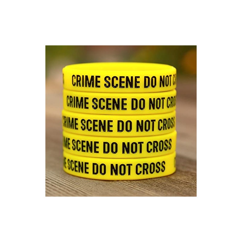 SayitBands Two (2) of Crime Scene Do Not Cross Bracelets