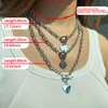 WangGao Elegent Love Stainless Steel Link Chain Blank Heart Charms