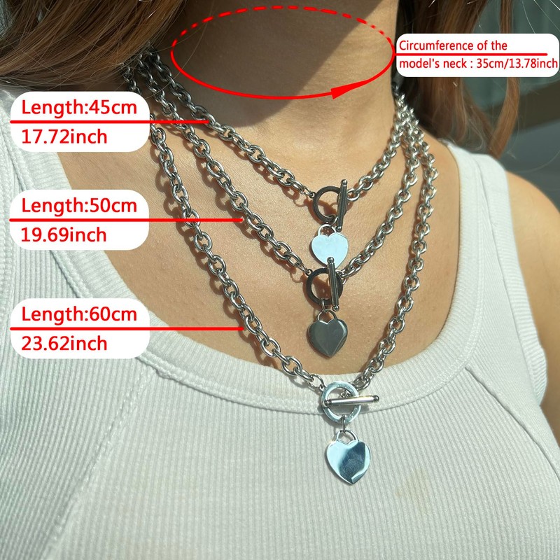 WangGao Elegent Love Stainless Steel Link Chain Blank Heart Charms