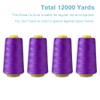 Purple Serger Thread All-Purpose for Sewing, Polyester, 4 Cones of
