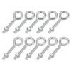 PATIKIL M6x40mm Eye Bolts, 10 Pcs Carbon Steel Threaded Eyebolt