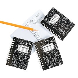 Fun Express B&W Spiral Notepads - 24 Pieces - Educational and Learning Activities for Kids