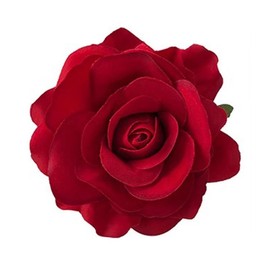 Rose Flower Hair Clip, Artifical Red Rose Flower Hairpin for Women, Rose Hair Accessories for Christmas, Wedding (Red, One size)
