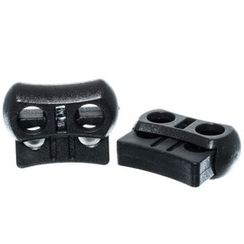 Paracord Planet Dual Circle Cord Lock Plastic Spring Stop Toggle – Dual Lock for 1/8 inch Cord