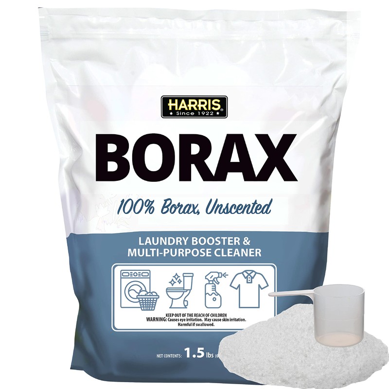 Harris Borax Powder Hard Water Laundry Booster and Multi-Purpose Cleaner,