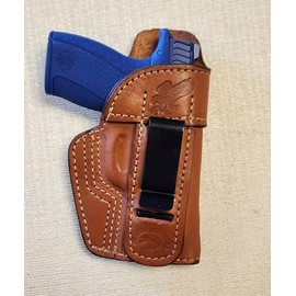 Braids Leather IWB Holster for Smith & Wesson Bodyguard 2.0, Brown, Inside Waistband Right Hand