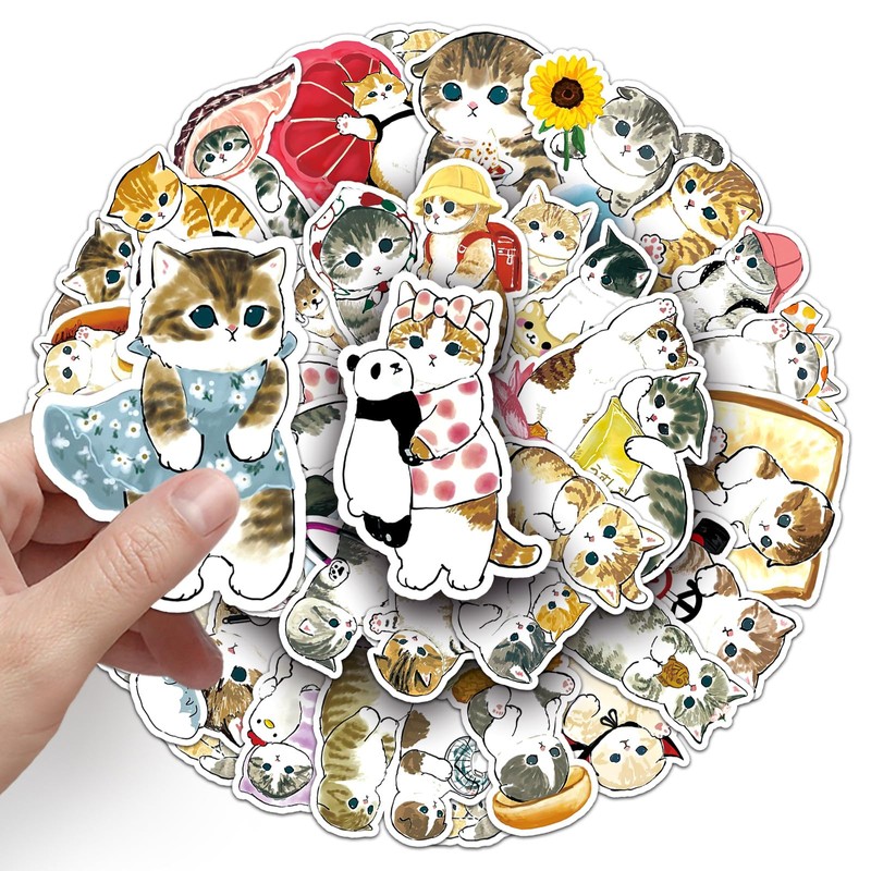 Cute set of 50 character stickers, DIY collection, diary, suitcase,
