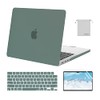 MOSISO Compatible with MacBook Pro 14 inch Case 2021 2022 Release A2442 M1 Pro/Max with Liquid Retina XDR Display Touch ID, Plastic Hard Shell&Keyboard Skin&Screen Protector&Storage Bag,Midnight Green