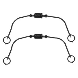 PATIKIL ISO-A 1/4 Hydraulic Coupler, Male Dust Cap and Female Plug Cover, 2 Sets Hydraulic Quick Coupling with Locking Ring Holds Cap, Black