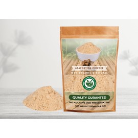 AYUSHKA ORGANIC Asafoetida Powder | Natural Heeng Spice | Healthy Digestive Aid (8.8 OZ / 250 gm)