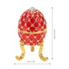 Egg Shaped Trinket Box Zinc Alloy Hinged Jewelry Ring Holder