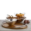 Nambe Braid Glass Salad Bowl with Servers