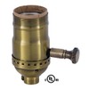 B&P Lamp® Med. Base Full Range DIMMER Socket, Solid Brass