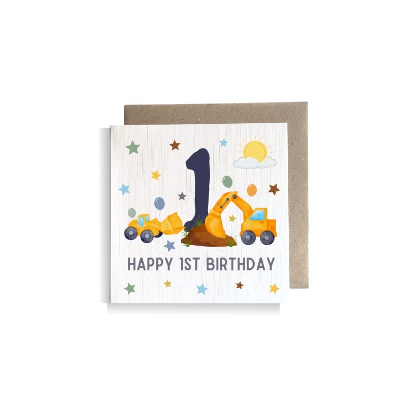 Second Ave 1st Birthday Age 1 Children's Kids Baby Digger