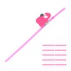 100Pcs Flamingo Drinking Straws Cute Pattern Environmentally Friendly Bendable Cocktail