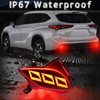 BINQIGOO Smoked Housing Full LED Rear Reflector Fog DRL Kit