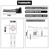 Powice 4 x Mini Switch with Wire 3-250V/6A, Round Self-Locking
