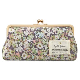 Cyalel Yahata Women's Eyeglass Case, Eyeglass Case, with LC Pocket, Floral Pattern, Stylish, Slim, Lightweight, Cute, Made in Japan, jill flower purple