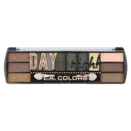 L.A. COLORS Day To Night 12 Color Eyeshadow Palette, Sunrise, 0.28 oz. (CES422) Powder