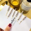 6 Pcs Sparkling Clear Rhinestone Pearl Bobby Pins Metal Barrette