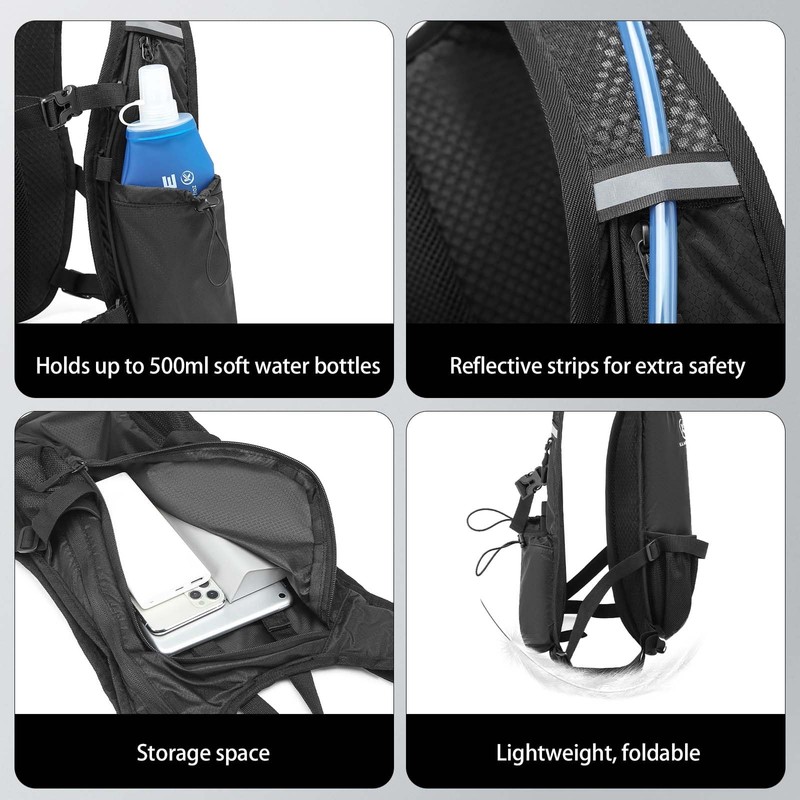 KAMCYCLE Hydration Backpack with Thermal Compartment, Running Backpack with Hydration
