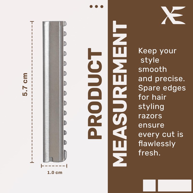 XE 10 Pcs Stainless Steel Hair Styling Feather Razor Edges
