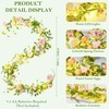 6 FT Lighted Easter Garland with Eggs & Flowers, Artificial