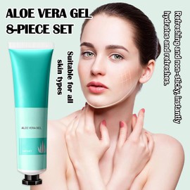 8 Geles De Aloe Vera Orgánicos Para El Cuidado De La Piel Después Del Sol, Hidratantes Naturales Para Rostro Y Cuerpo, Fáciles De Transportar, Tamaño De Viaje, Para Todo Tipo De Piel (L)