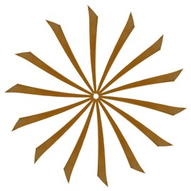 YELARXI Arrow Vanes Turkey Archery Arrows Feathers Fletching, 6 Inch Left Wing Fit for Hunting Target Shooting (20Pcs, Brown)