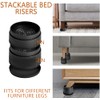 4 Elevadores De Muebles Cama/Nevera,1 Pulgadas,Patas De Muebles Redondos Elevadoras,Protege