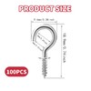 SIYUPU 100 Pcs Small Hooks, Screw-in Wall Hooks for Hanging